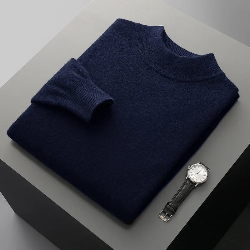 Camisola de caxemira com gola alta