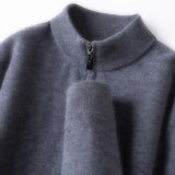 Camisola com fecho em lã merino australiana