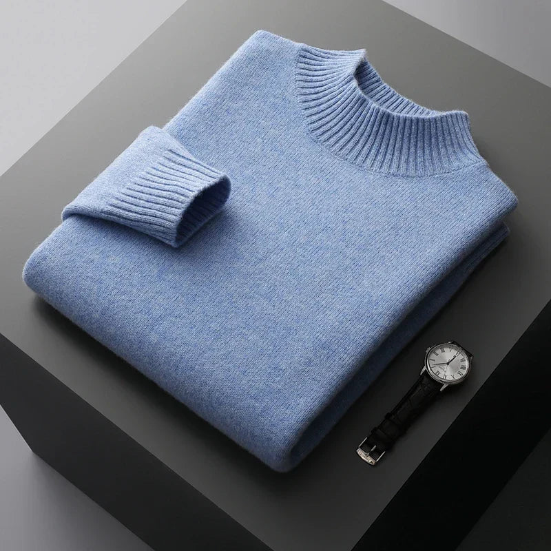 Camisola de caxemira dupla espessura