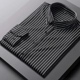 Givalli - Camisa casual às riscas para homem