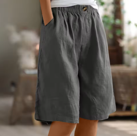 Hadubrandis – Shorts Longos e Arejados em Algodão para o Dia a Dia