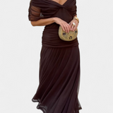 Alondra - Vestido longo Alondra com estampa floral e decote em V