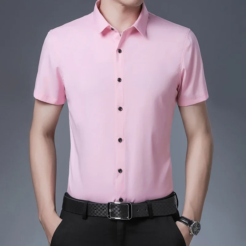 Camisa de manga curta casual para negócios