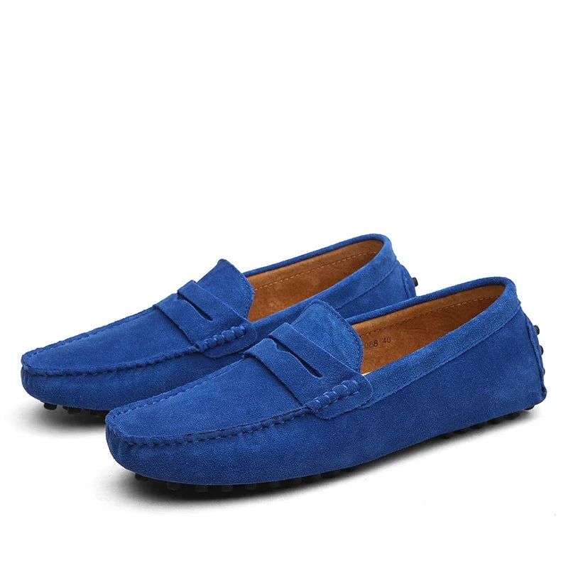 Mocassins casuais de camurça