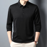 Camisa pólo elegante de manga comprida