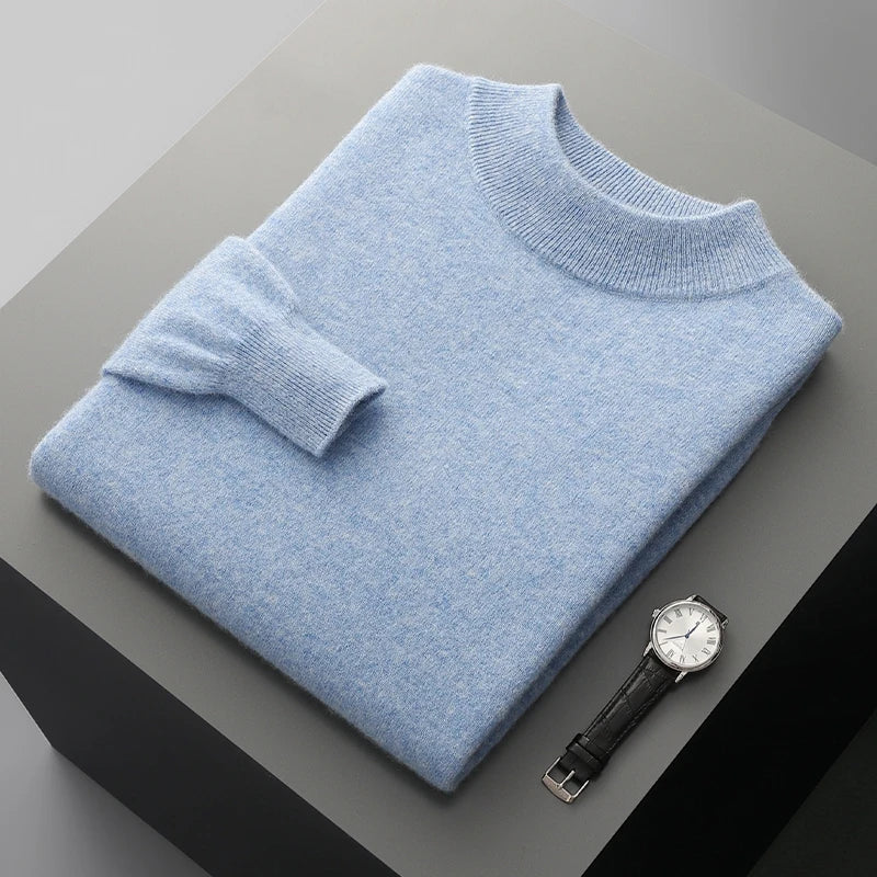 Camisola de caxemira com gola alta