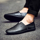 Mocassins em pele respirável