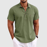 Camisa pólo de linho