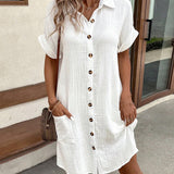 Renata™ - Vestido polo oversized em tecido
