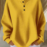 Sónia - Camisola com Textura Waffle e Gola Elegante