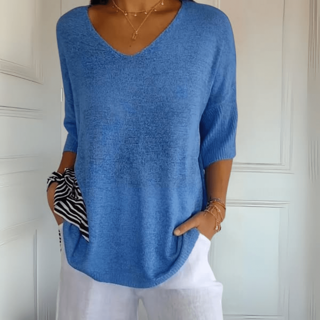 Anna | Top de malha com decote em V