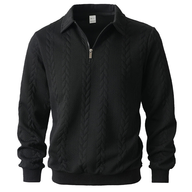 Camisola elegante com padrão e fecho