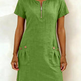 Vestido Lina™ — Elegância Natural para o Dia a Dia