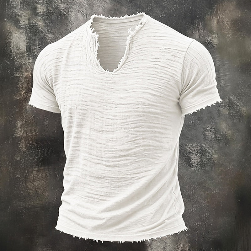 Rafael | T-shirt Vintage com Decote em V