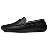 Mocassins casuais de verão em pele