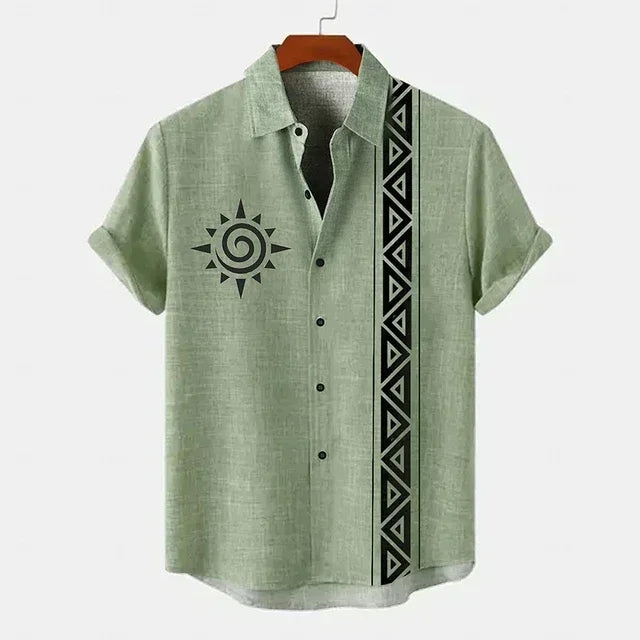 Camisa vintage de manga curta