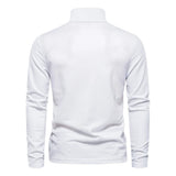 Camisa pólo casual de manga comprida