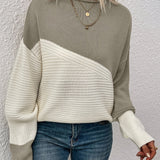 Leila - Camisola Chic em Blocos de Cor