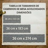 Caminho de Mesa Acolchoado Asas Carmesim