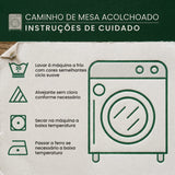 Caminho de Mesa Acolchoado Ondas Cardiais