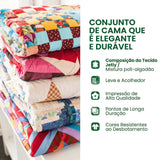 Conjunto de Roupa de Cama Acolchoada de 3 Peças Conforto Aloha
