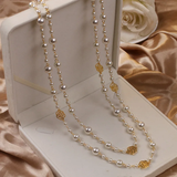 Colar Pérola Dourada | Elegância Intemporal