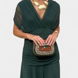 Magda™ | Vestido largo de flores com decote em V