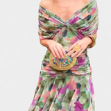 Magda™ | Vestido largo de flores com decote em V