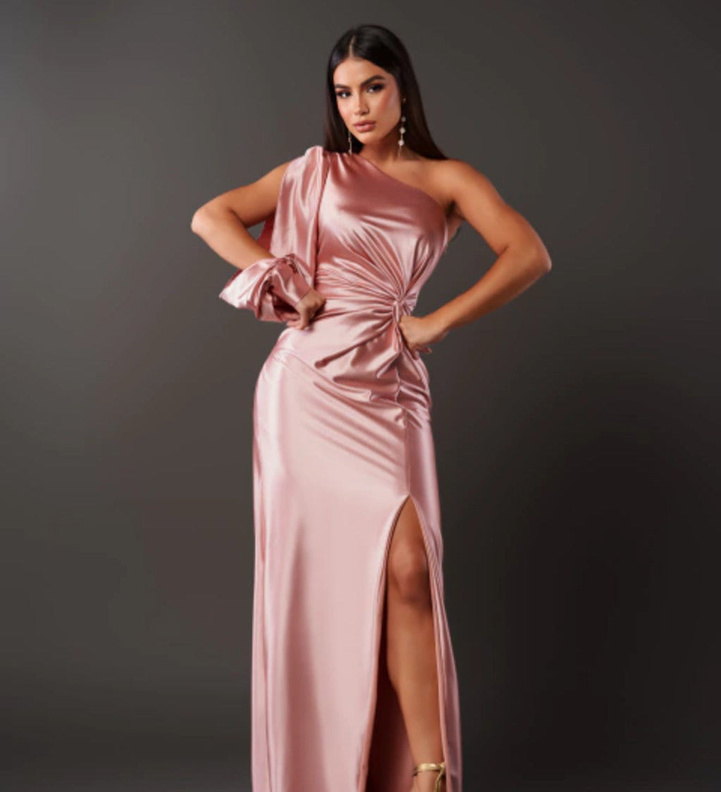 Moda Lusitana - Vestido Elegante de Cetim