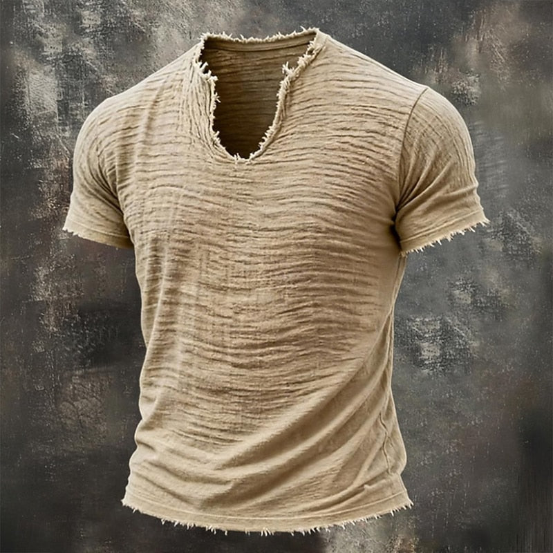 Rafael | T-shirt Vintage com Decote em V
