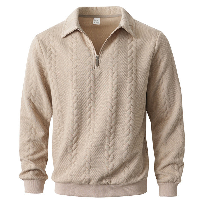 Camisola elegante com padrão e fecho