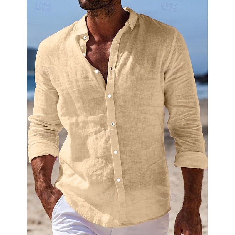 Camisa casual de linho