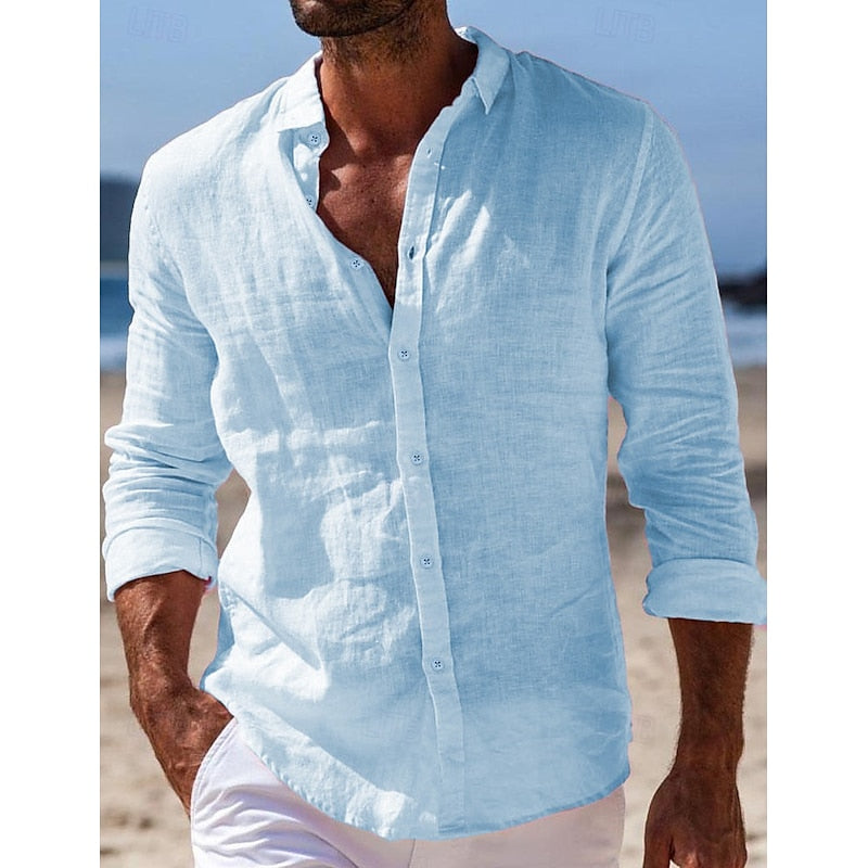 Camisa casual de linho