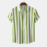 Camisa de verão às riscas respirável