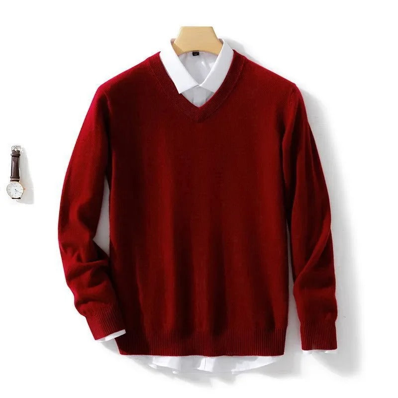 Camisola elegante com decote em V