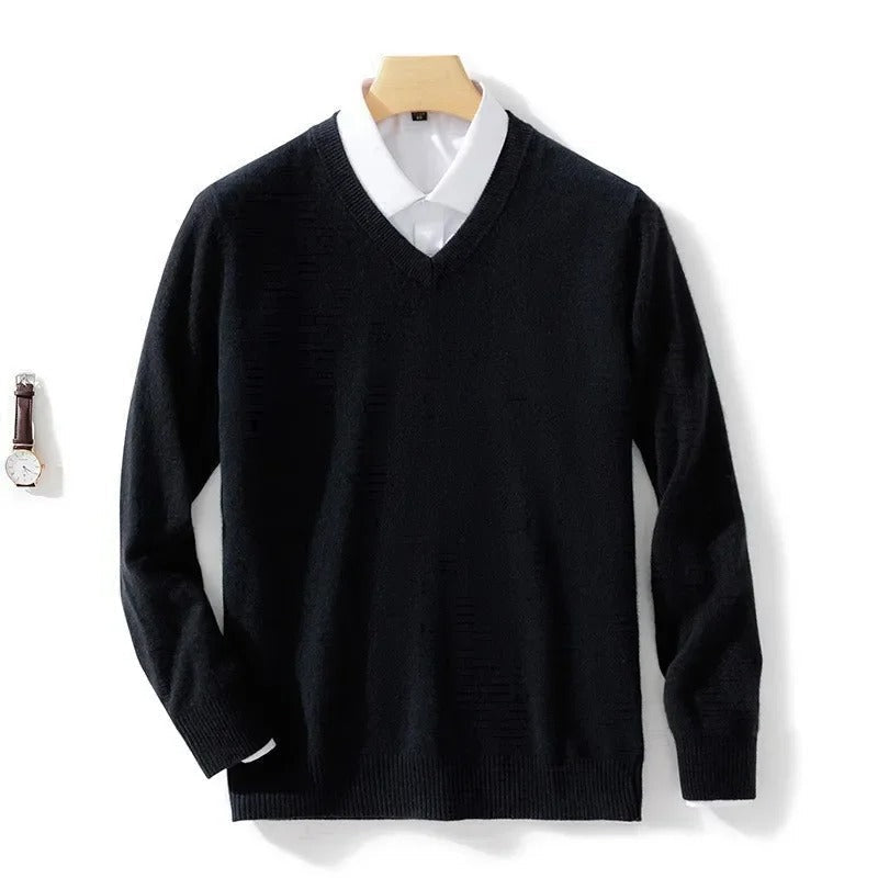 Camisola elegante com decote em V