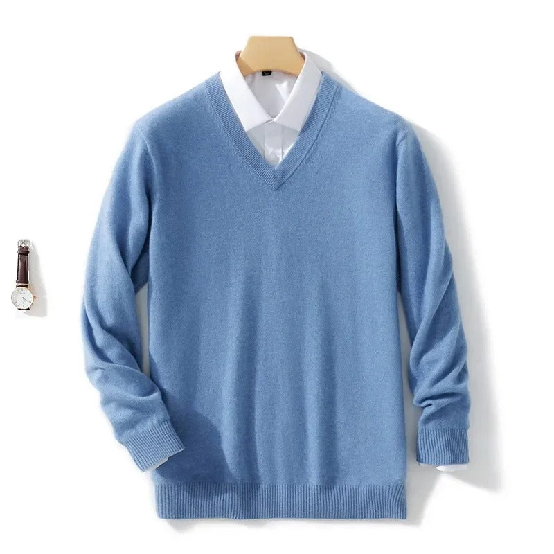 Camisola elegante com decote em V