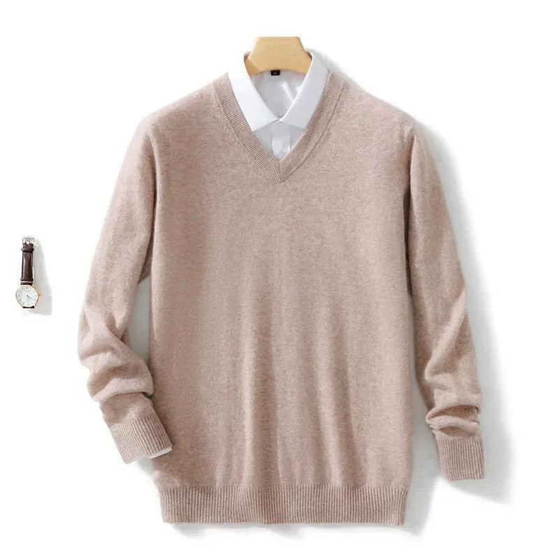 Camisola elegante com decote em V