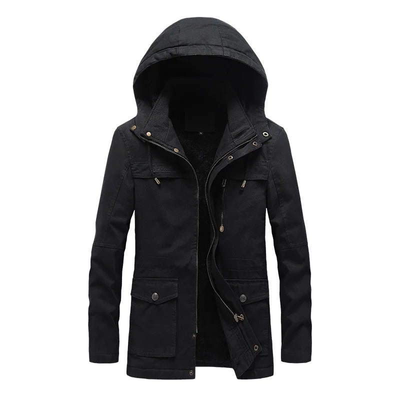 Casaco casual de inverno em algodão