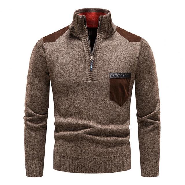 Camisola de lã com fecho