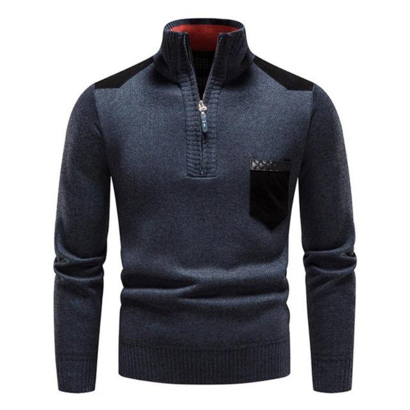 Camisola de lã com fecho