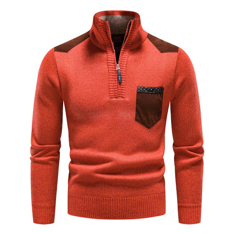 Camisola de lã com fecho