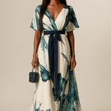 Vestido Longo Estampa Aquarela