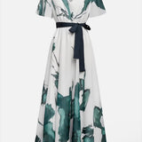 Vestido Longo Estampa Aquarela