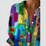 Edna™ Blusa com estampa geométrica