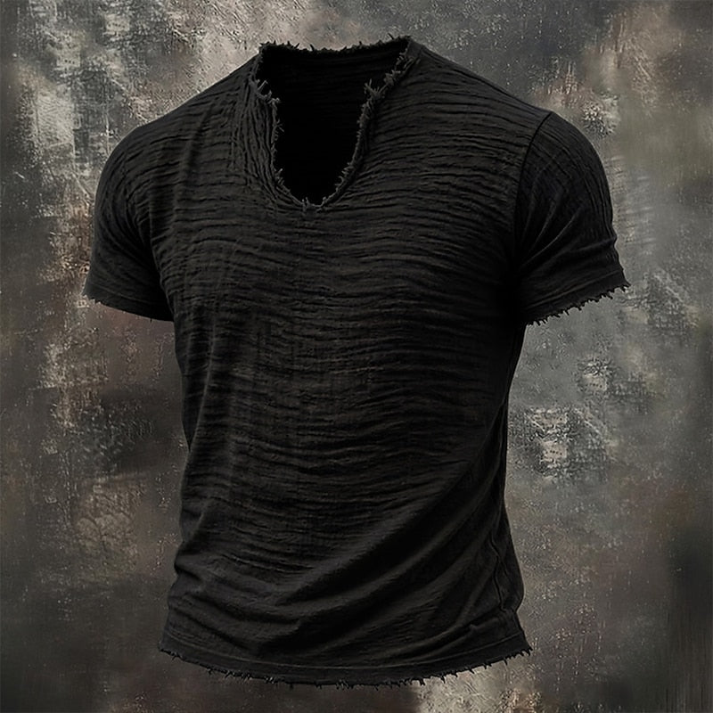 Rafael | T-shirt Vintage com Decote em V