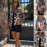 Zaira™ | Jaqueta de primavera com zíper zebra