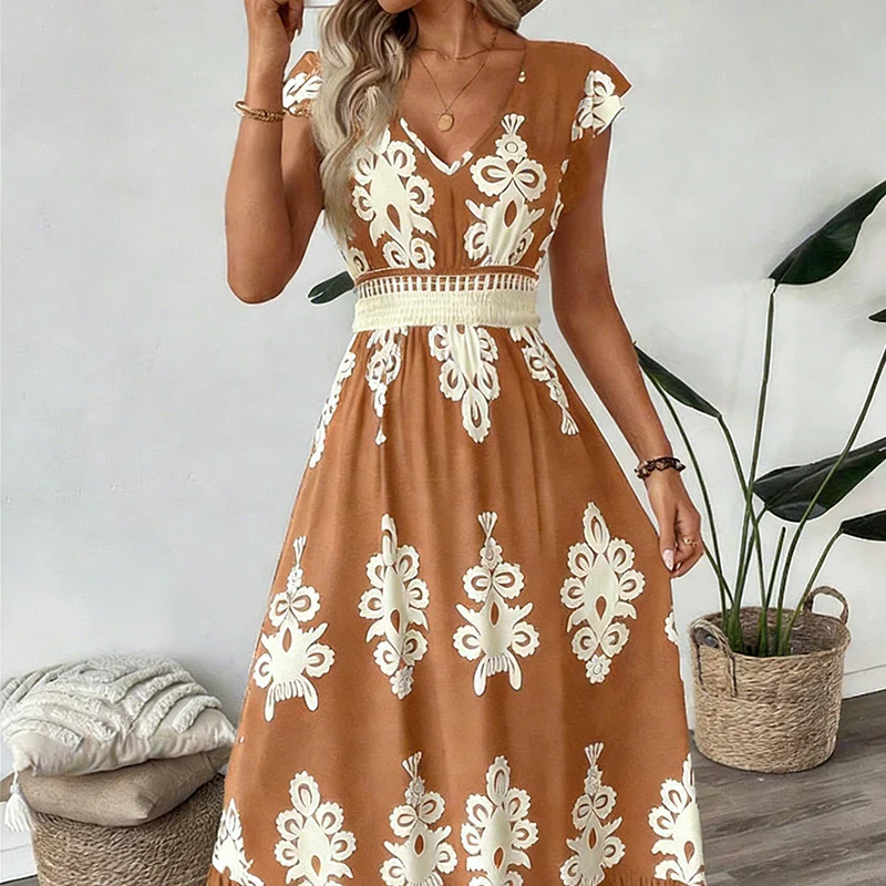 Moda Lusitana - Vestido Maxi Elegante de Verão
