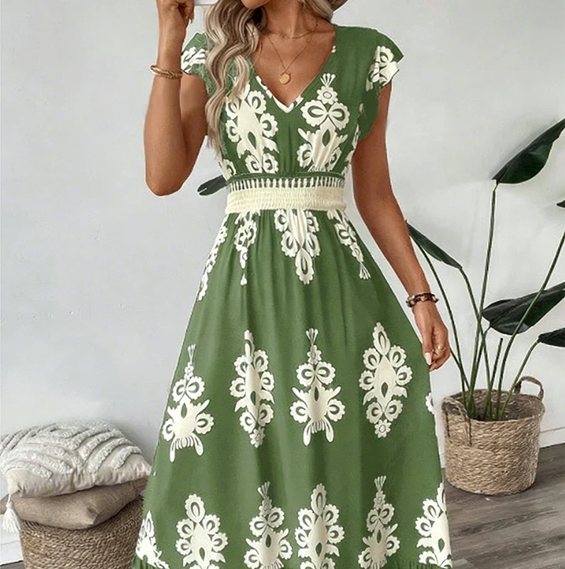 Moda Lusitana - Vestido Maxi Elegante de Verão