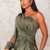 Moda Lusitana - Vestido de Cetim com Fenda